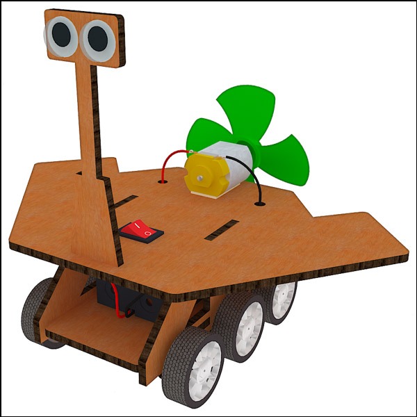 나무 전동풍력 화성탐사로봇