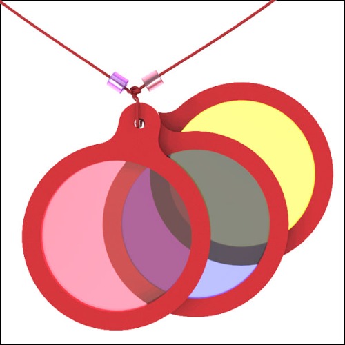 빛혼합 목걸이 색돋보기(3종 5색)