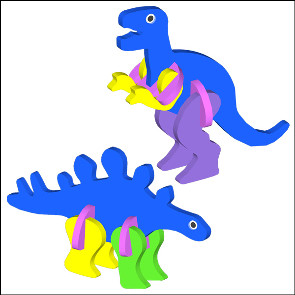 EVA 미니 공룡시리즈(티라노사우루스/스테고사우루스)