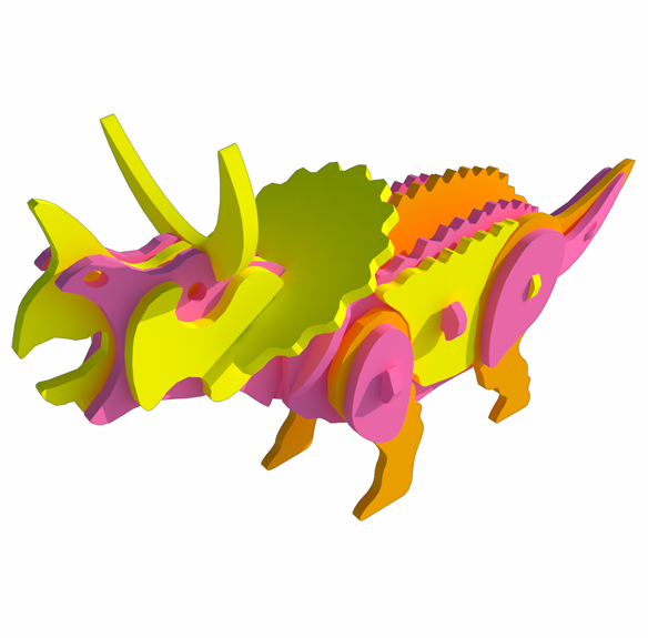 EVA 대형 공룡 트리케라톱스 만들기