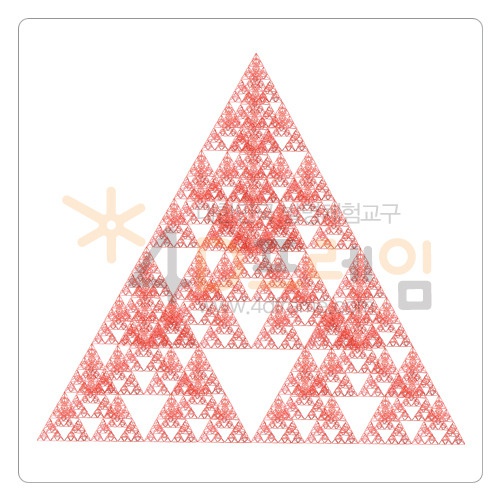 시에르핀스키 피라미드 정삼각 6단계(구성: 2단계 256ea)