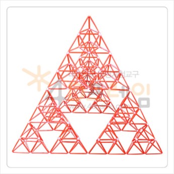 시에르핀스키 피라미드 (정삼각 3단계)