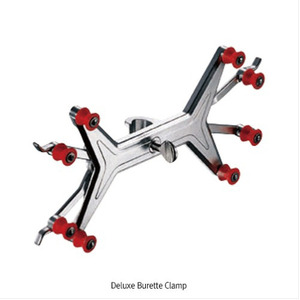 Aluminium Deluxe Burette Clamps for 2-Burettes, Grip Capa. 20mm뷰렛 클램프, Aluminium-diecasting 제품, 고급모델