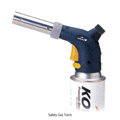 Kovea® Safety Gas Torch, Auto-ignition, Anti Flare System, 1,300℃안전 가스 토치, 원터치 결합, 압전 자동점화, 어린이 보호 안전장치, 253g