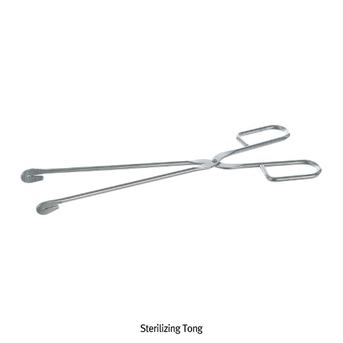 Bochem® Sterilizing Tong, Non-magnetic Stainless-steel, L280mm 멸균용 집게, 비자성 스텐, 5mm Thickness, Polished Surface