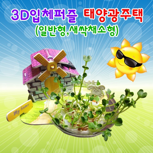 3D 입체퍼즐 태양광 주택(일반형/새싹 채소형)-1인용/5인용