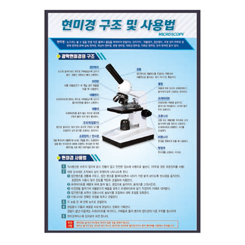 현미경 구조 및 사용법(과학실판넬)