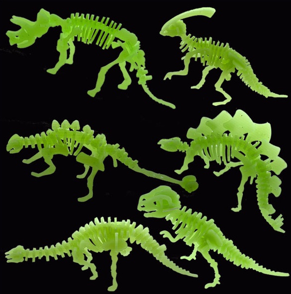 3D 입체 미니 야광 공룡 화석 퍼즐(6종 세트)