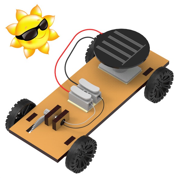 뉴 DIY 각도 조절 나무 태양광 자동차 만들기