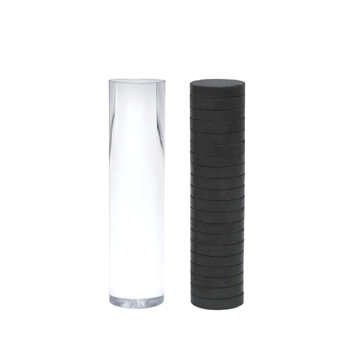 알루미늄 포일로 감싼 자석기둥.플라스틱기둥(2개1조)