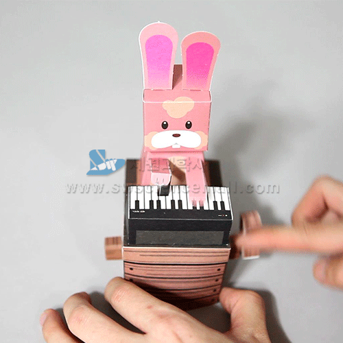 피아노치는 토끼만들기(오토마타,1인용)