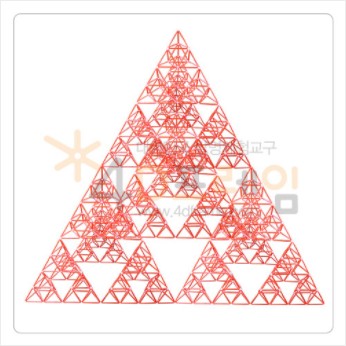 시에르핀스키 피라미드 (정삼각 4단계)
